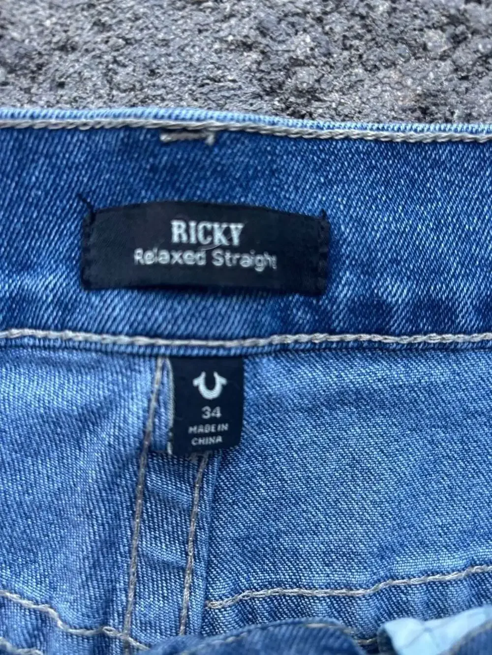 True Religion Ricky Relaxed Straight Cut-Off Denim Shorts